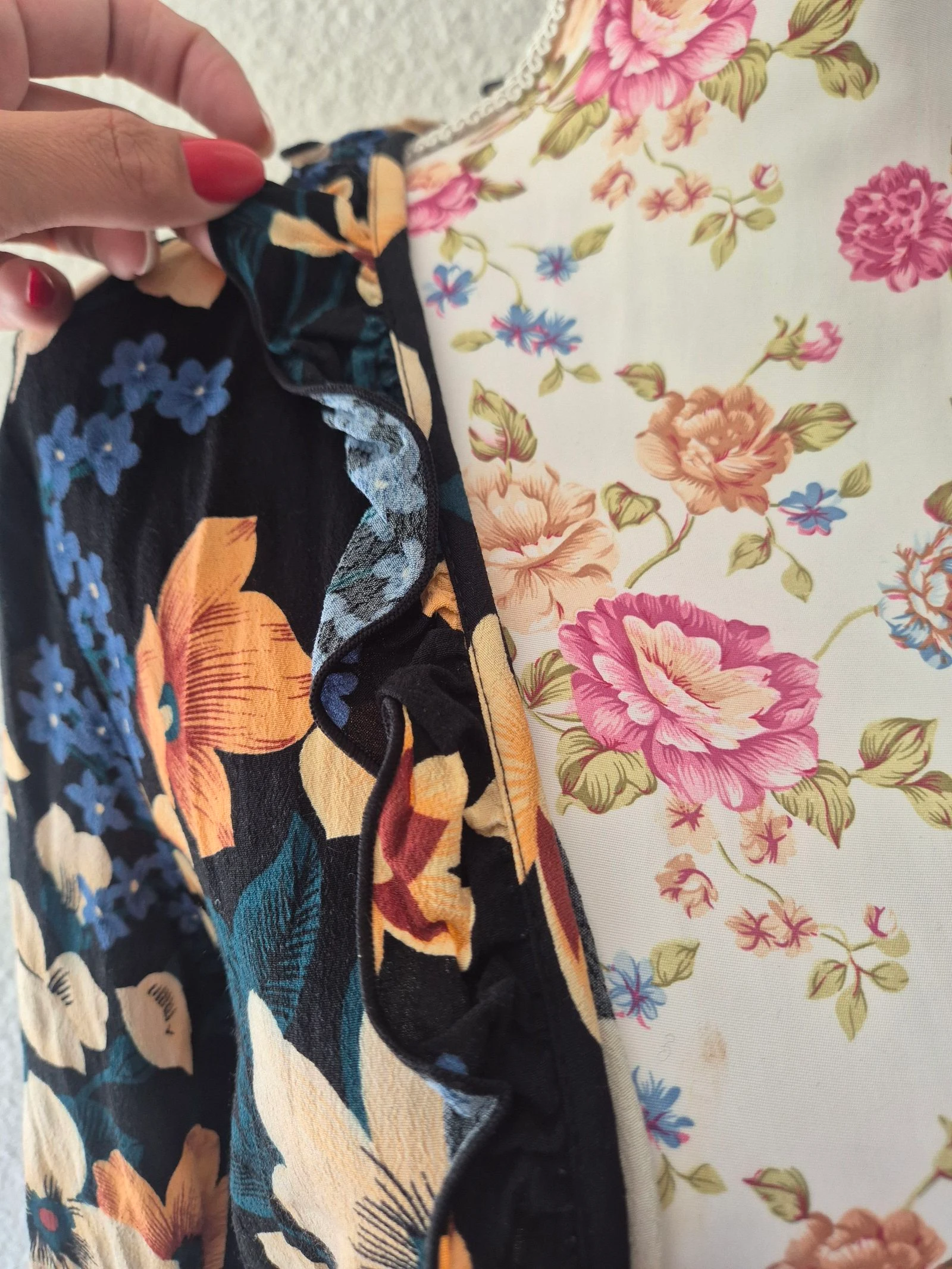 Kimono longo King Louie floral preto azul bege tamanho 40 boho chic viscose – photo 3